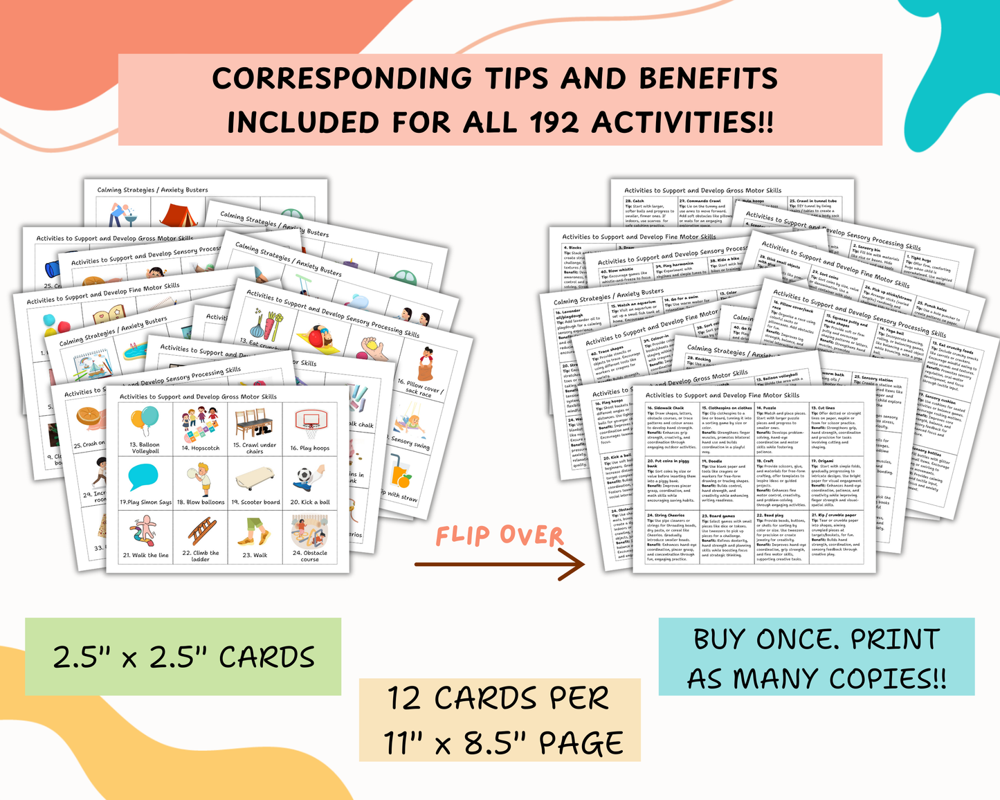 Therapy Activity Cards Bundle for Kids – OT, Sensory, Motor, Calming