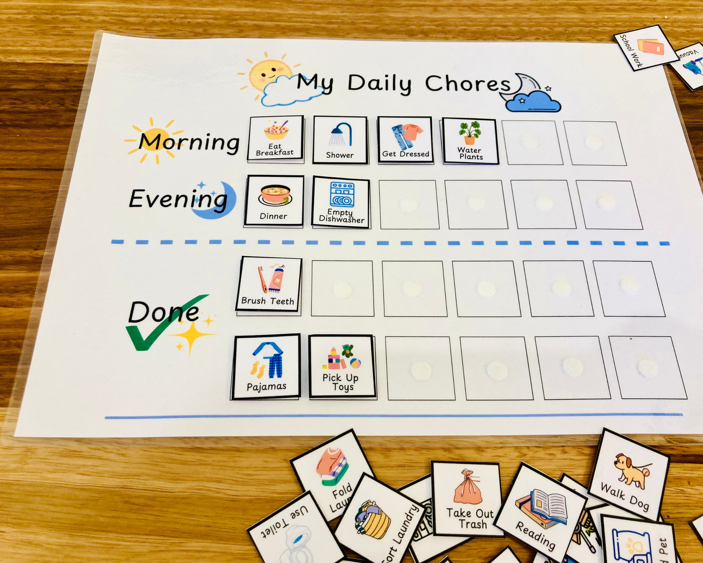 Kids Daily Chores Chart | Responsibility & Routine Tracker