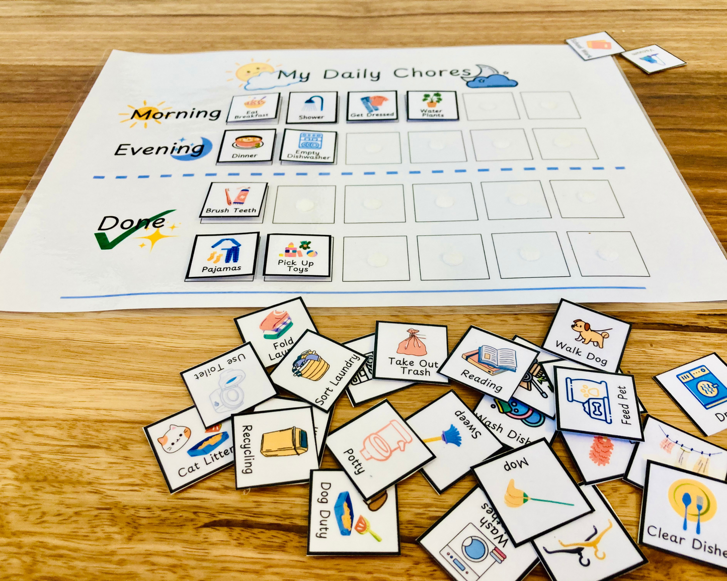 Kids Daily Chores Chart | Responsibility & Routine Tracker