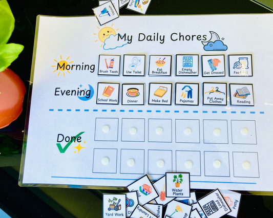 Kids Daily Chores Chart | Responsibility & Routine Tracker