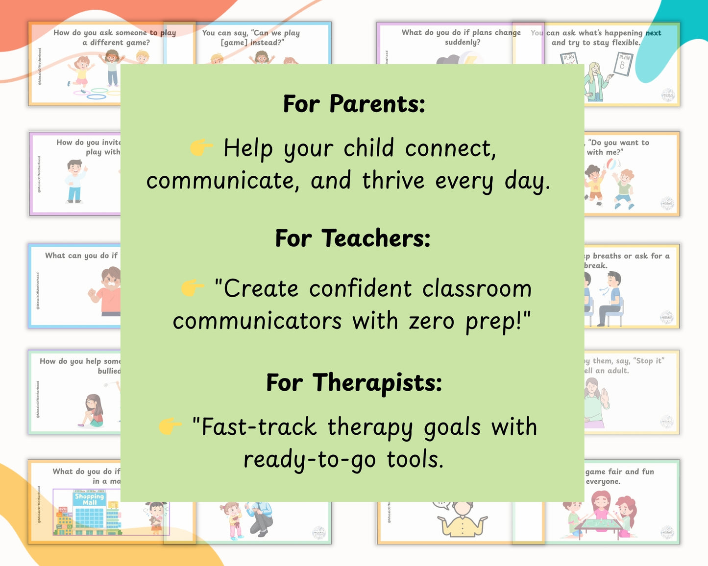 Social Skills Flash Cards for Kids (116 Cards for Autism & SEL)