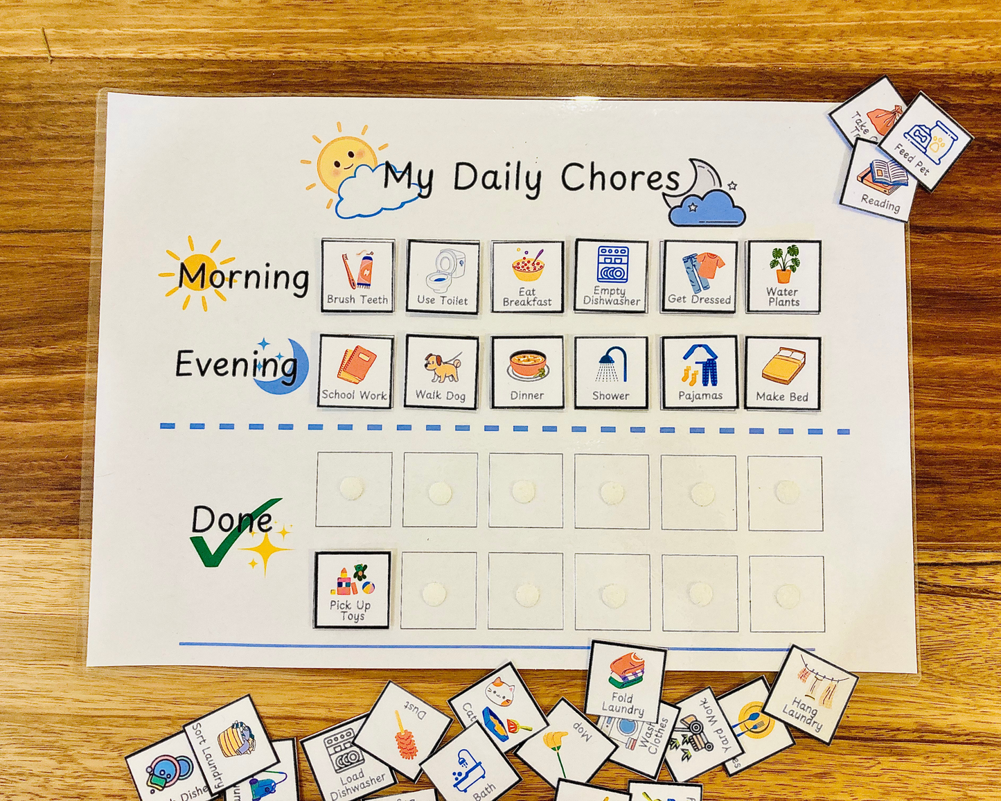 Kids Daily Chores Chart | Responsibility & Routine Tracker