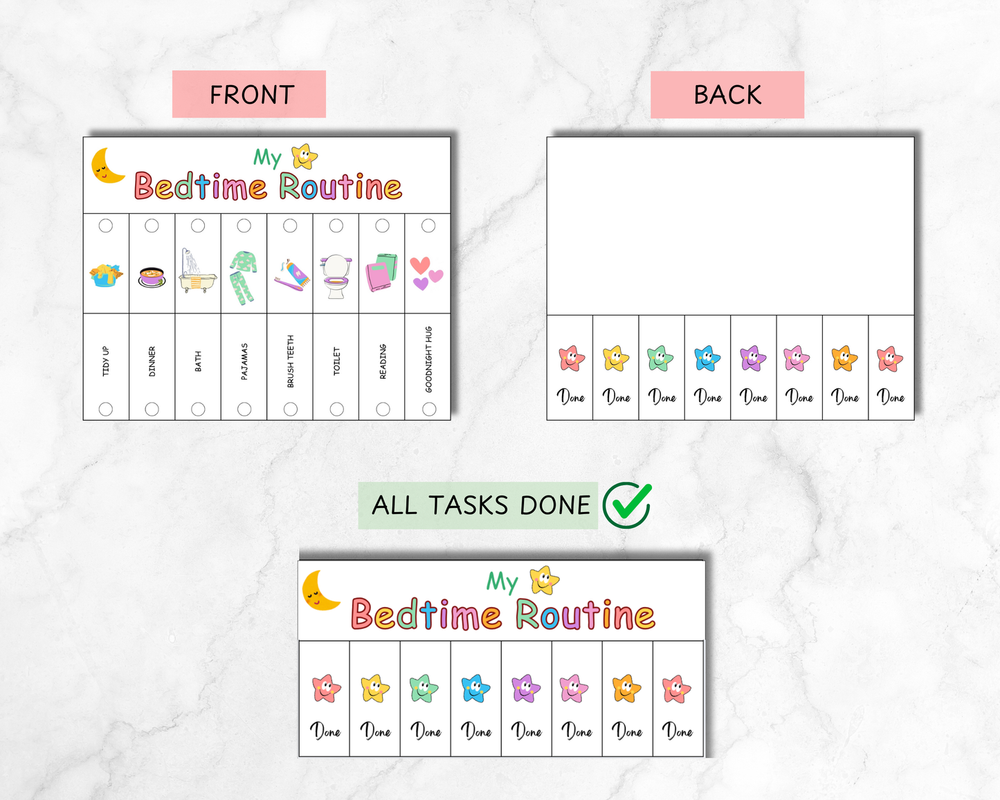 Kids Routine Flip Chart | Morning, Bedtime & Chores Visual Schedule