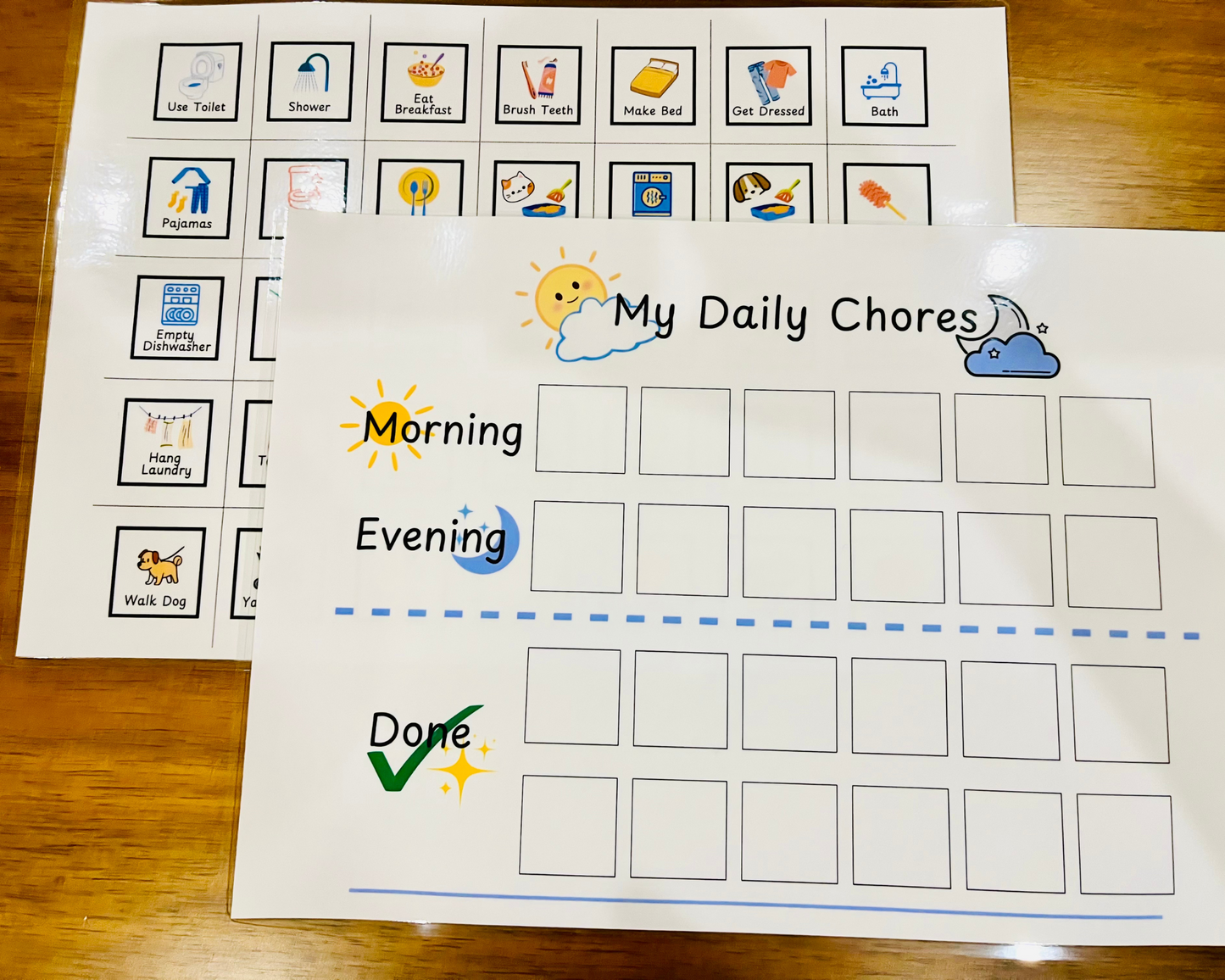 Kids Daily Chores Chart | Responsibility & Routine Tracker
