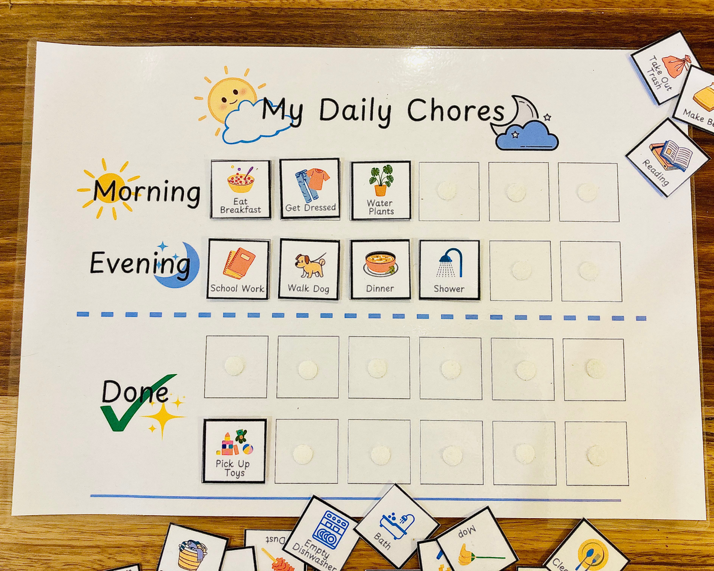 Kids Daily Chores Chart | Responsibility & Routine Tracker